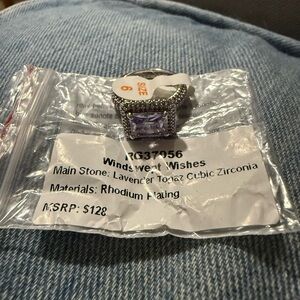 Lavender Topaz Cubic Zirconia Ring